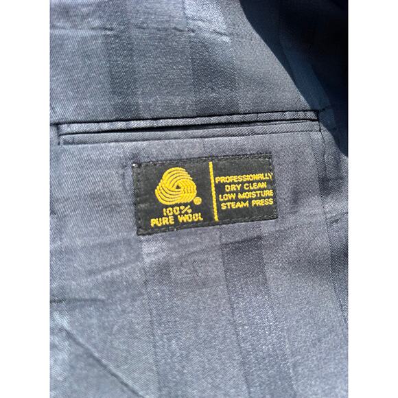 Vtg Coburne Square Suit Men Chest 46 Pinstripe Wool Two Button Jacket Trousers - Picture 6 of 12